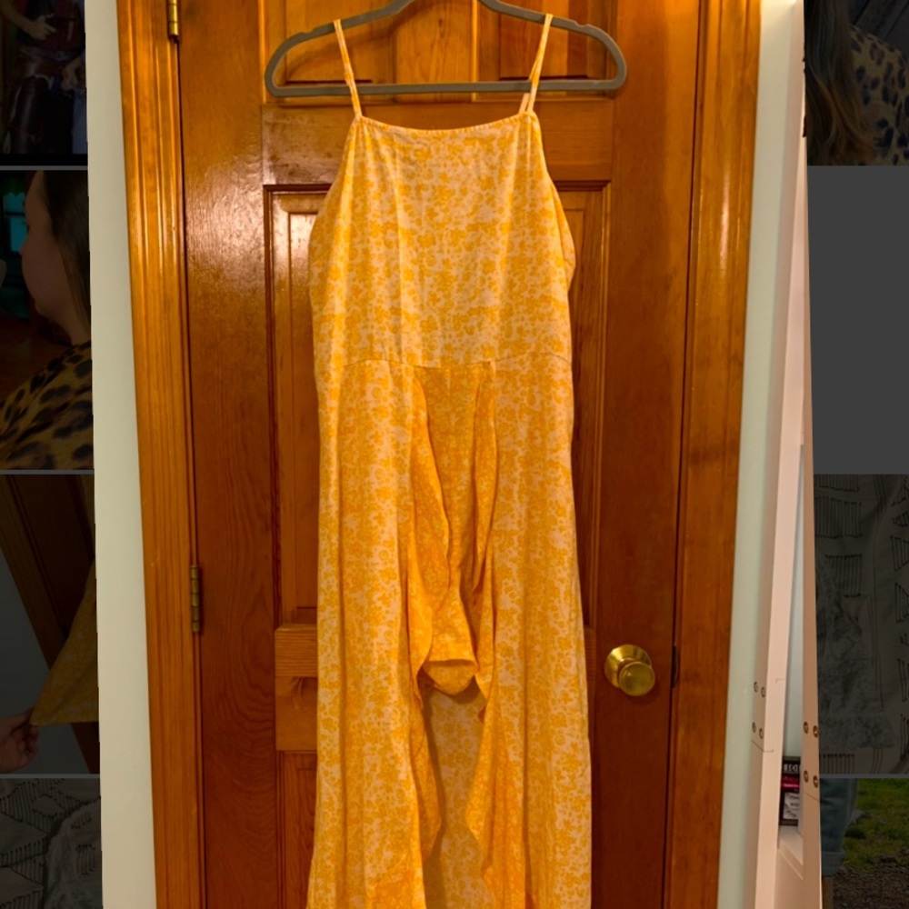 Yellow Floral High-Low Romper